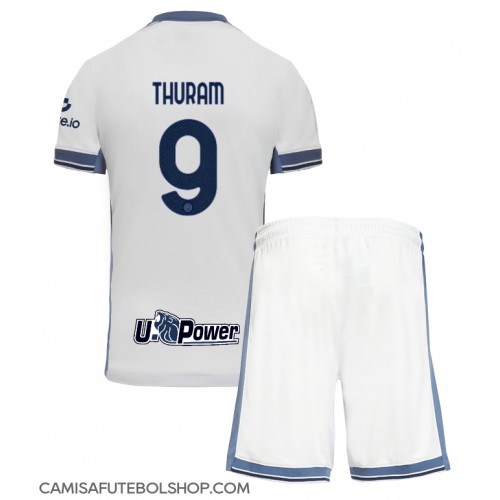 Camisa de time de futebol Inter Milan Marcus Thuram #9 Replicas 2º Equipamento Infantil 2024-25 Manga Curta (+ Calças curtas)